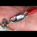 Vintage red/orange hand knotted graduated coral necklace with sterling silver