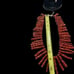Vintage red/orange hand knotted graduated coral necklace with sterling silver