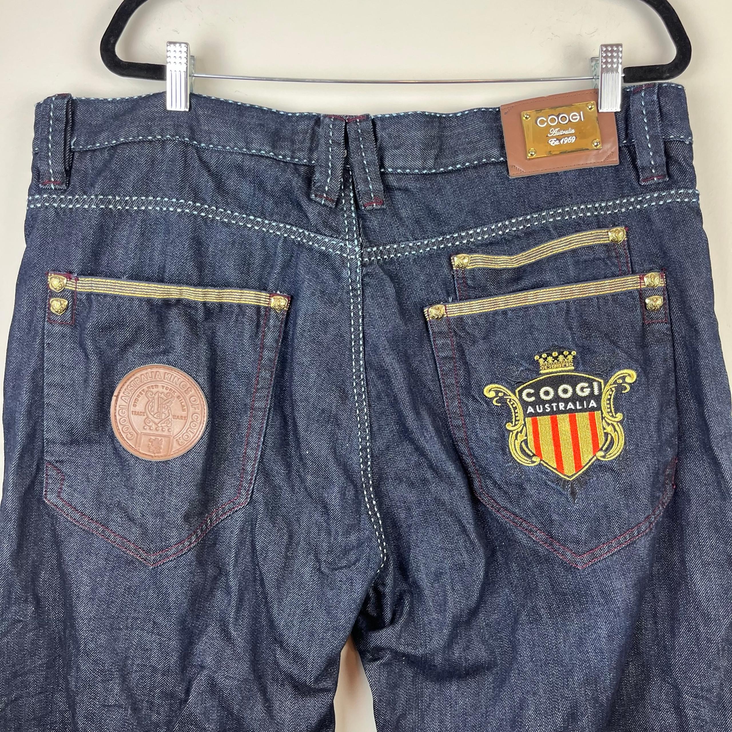 Vintage Y2K Coogi Embroidered Jeans Spell Out Mens Baggy Denim Size 40x34