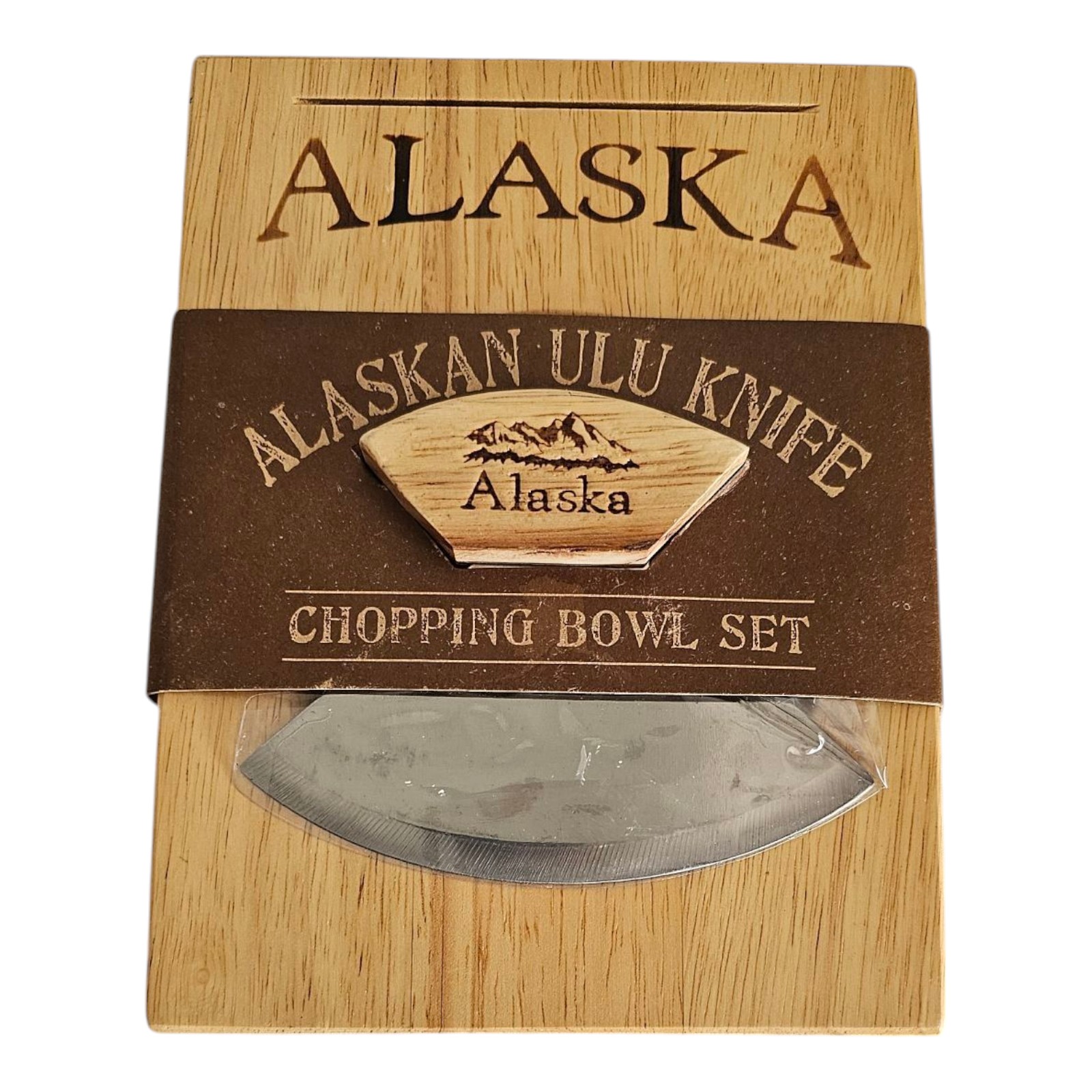 NEW The ULU Factory Alaska Large 8 Chopping Bowl with 6 Ulu Knife
