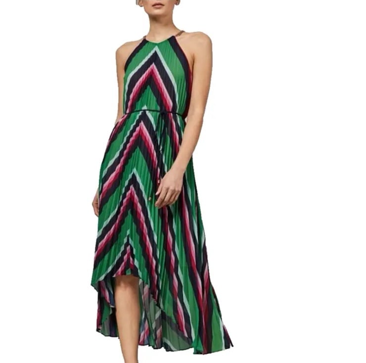 NWOT Ted Baker Lo-Hign Stripe Midi M