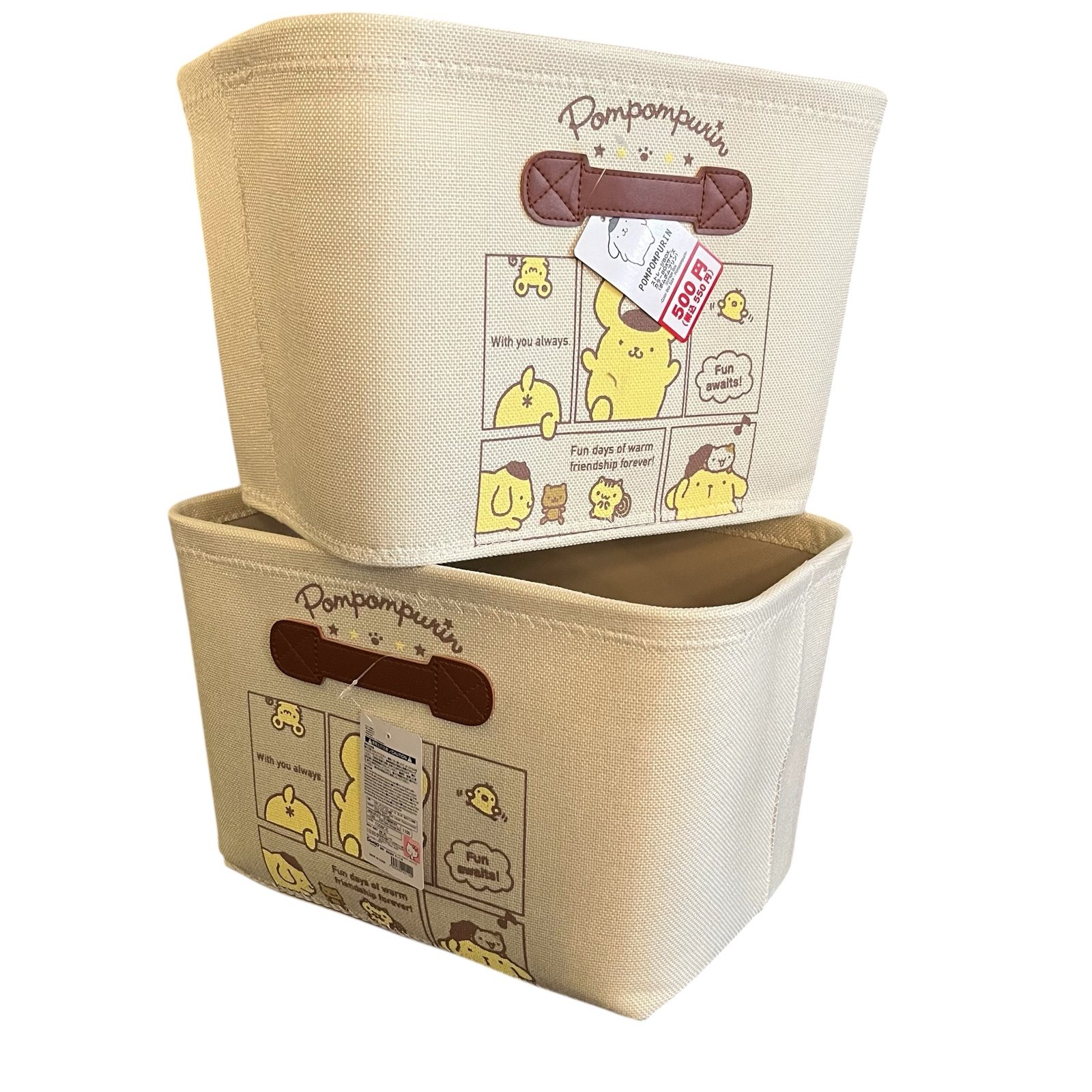 Daiso x Sanrio PomPomPurin Storage Boxes