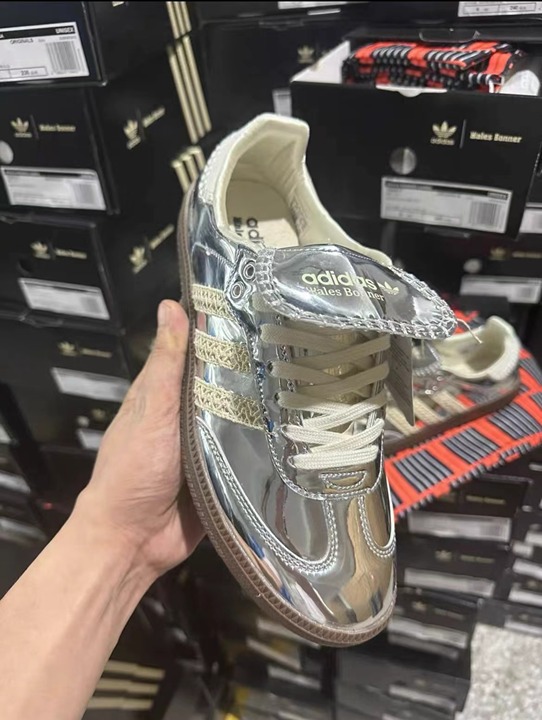 Wales Bonner x adidas Samba Silver Metallic EU39=Women's US 7.5=Men's 6.5