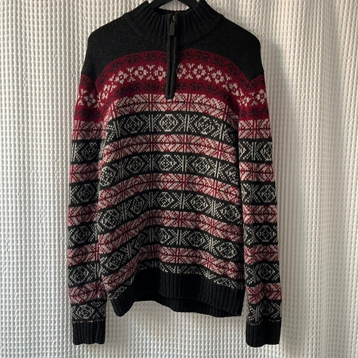 Nautica Nordic/Fair Isle lambswool sweater