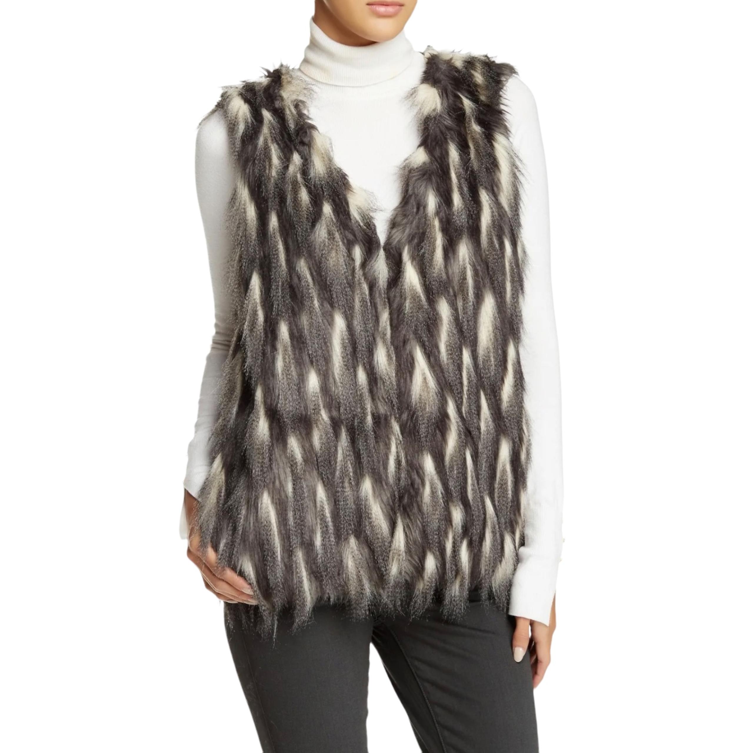 Romeo&Juliet Couture faux fur vest mulitcolored medium $218