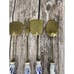 VTG Brass 4 Kitchen Utensils 12” W/ Delft Handles French Country Farmhouse Decor