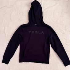 Tesla Cropped Hoodie Womens Small