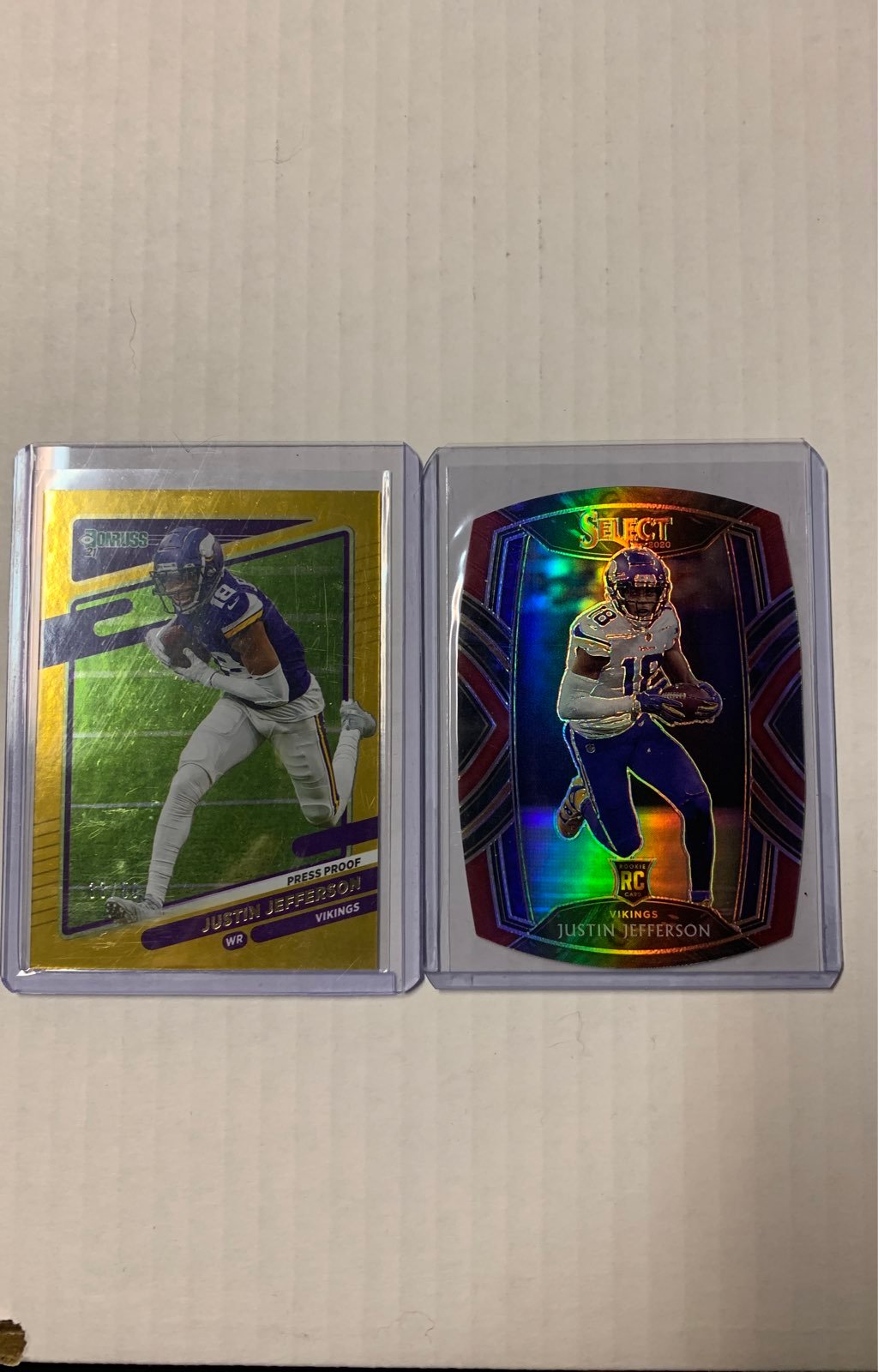 Justin Jefferson Donruss 127 Gold 33/50