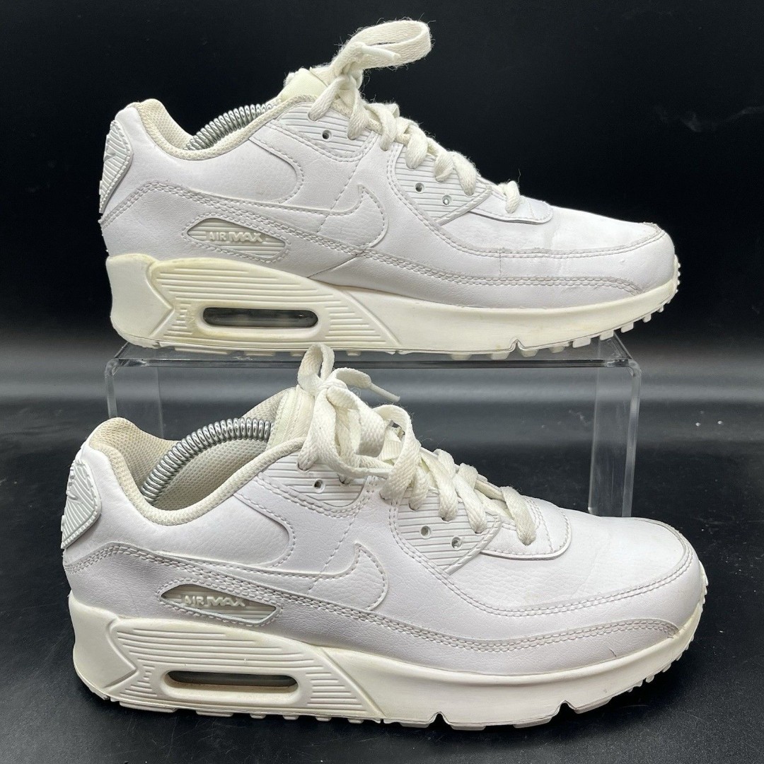Nike air max 90 triple white size 5Y CD6864-100 classic streetwear casual