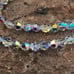 Sparkly necklace with aurora borealis AB Swarovski crystals
