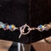 Sparkly necklace with aurora borealis AB Swarovski crystals