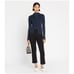 Tory Burch Sport Women’s Black Subtle Kick Flare Stretch Knit Mid Rise Cropped L