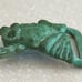 Vintage brass frog toad belt buckle green patina rare