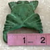 Vintage brass frog toad belt buckle green patina rare