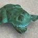 Vintage brass frog toad belt buckle green patina rare