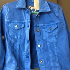 Michael Kors Oxford blue jeans jacket L