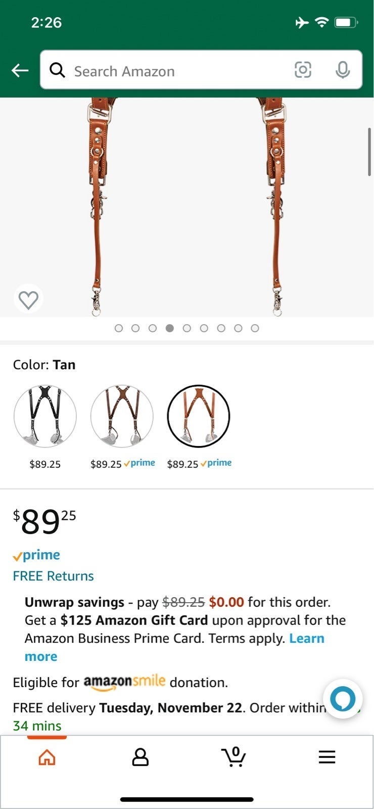 Leather shops Dual Camera Harness
