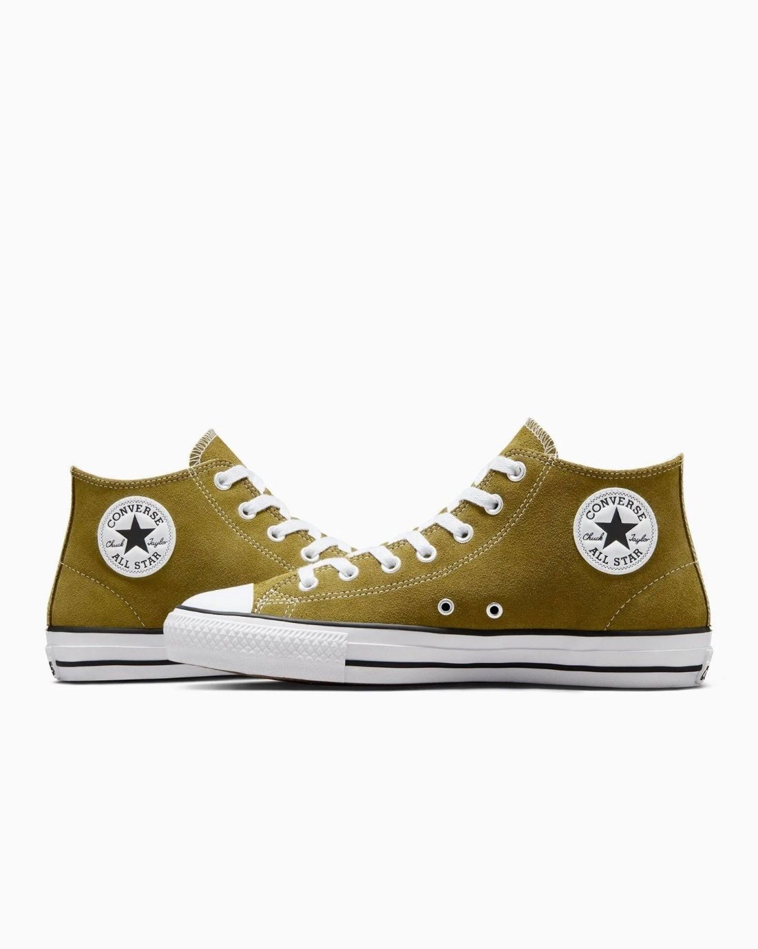 Converse CONS CTAS Pro Mid Green Suede High Top Sneakers