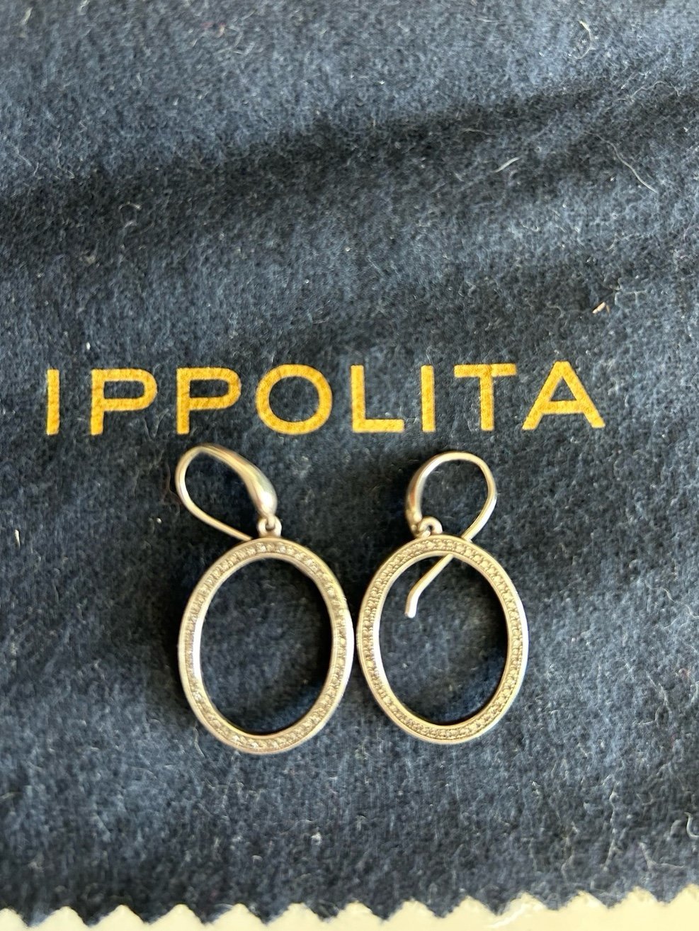Ippolita sterling silver diamond earrings.