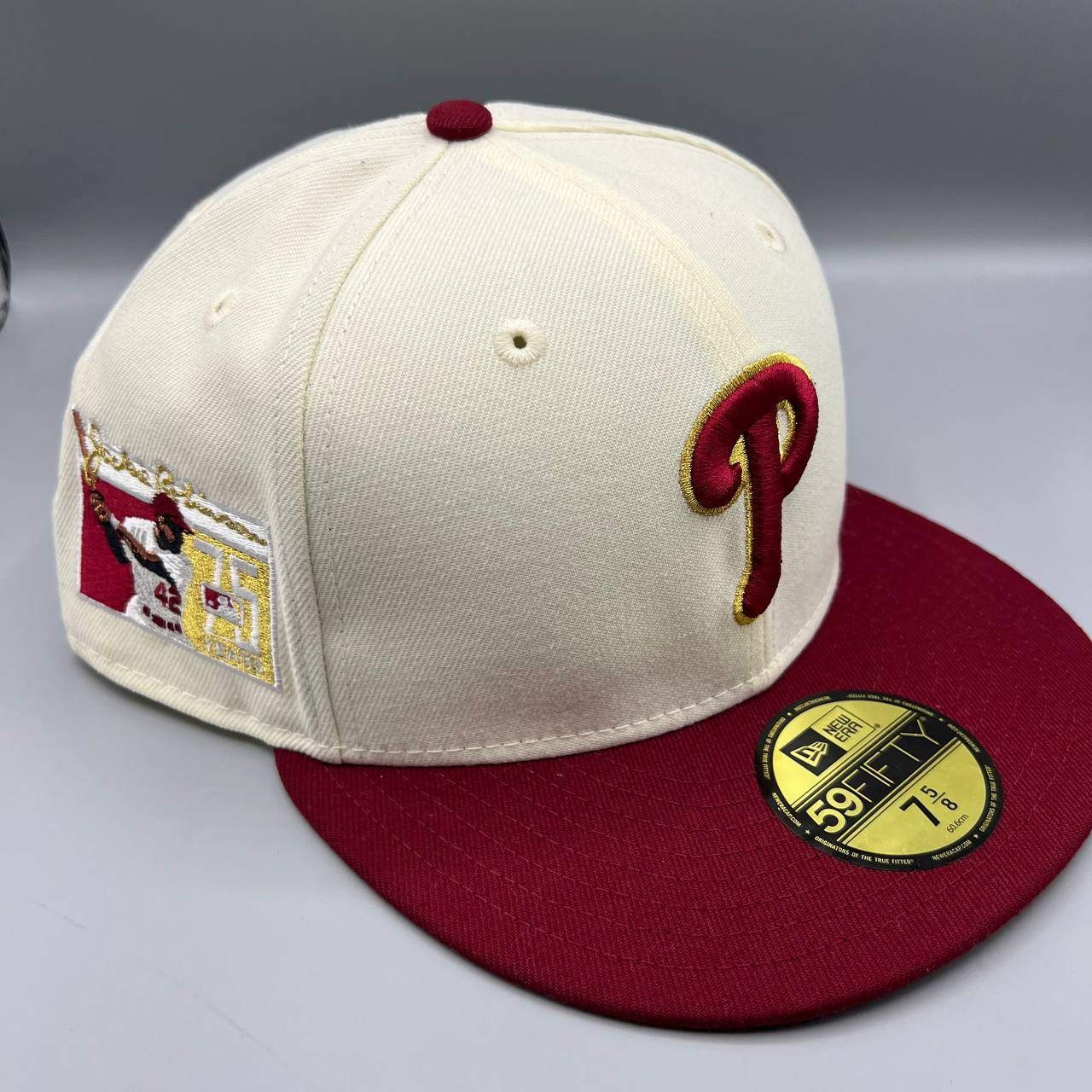 Philadelphia Phillies Hat Men 7 5/8 Jackie Robinson 59Fifty New Era Fitted Cap