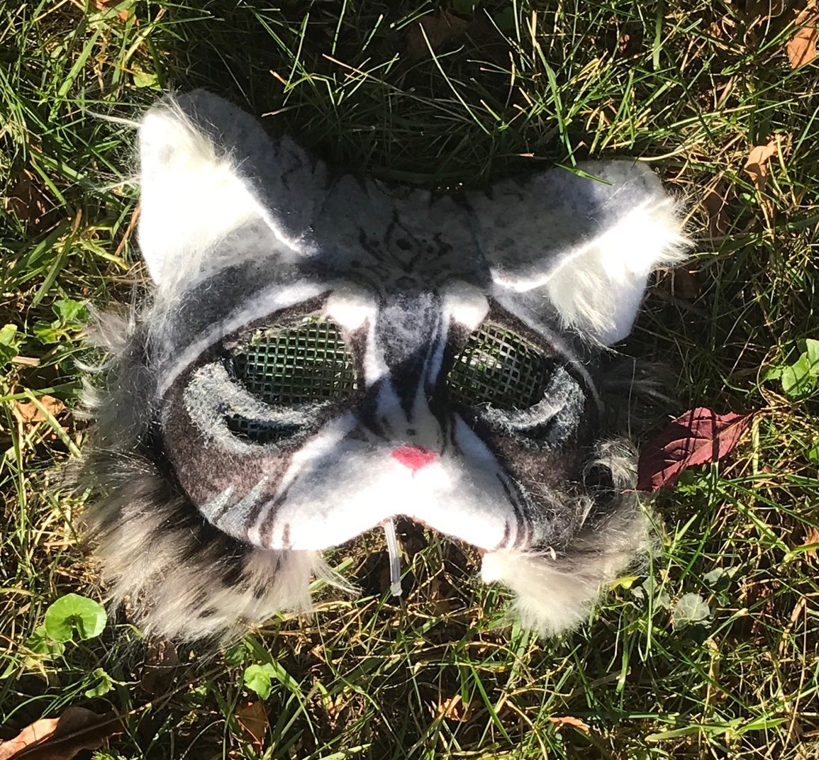 Raccoon therian furry mask