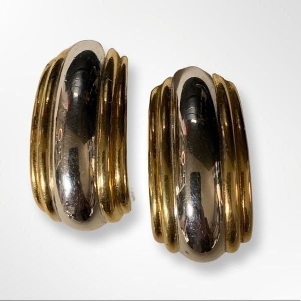 St. John Vintage Signed Status Designer Earrings