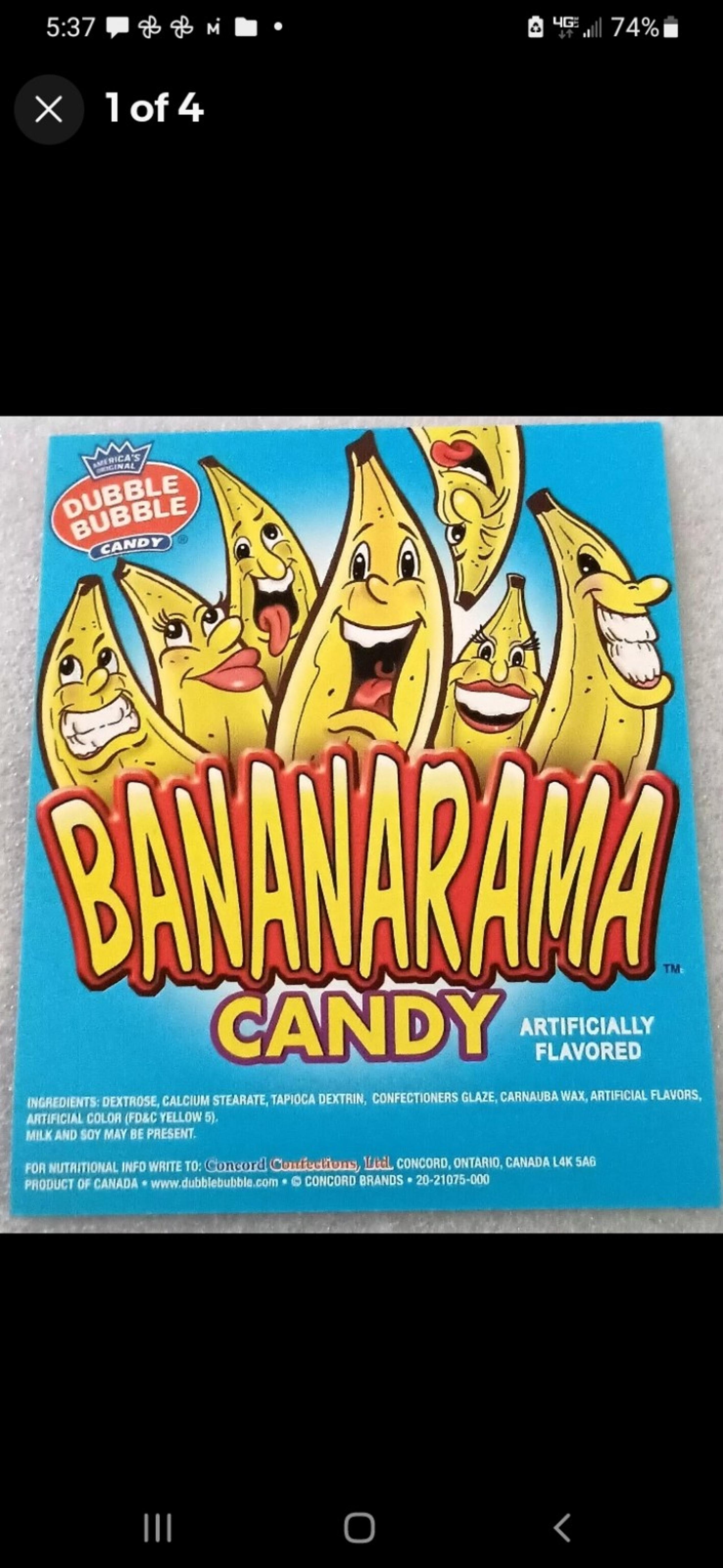 2 Dubble Bubble Bananarama Candy Machine Vending Display Card 2000s NOS NEW