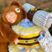 Teddy Bear Diaper Cake, Boy Diaper Cake