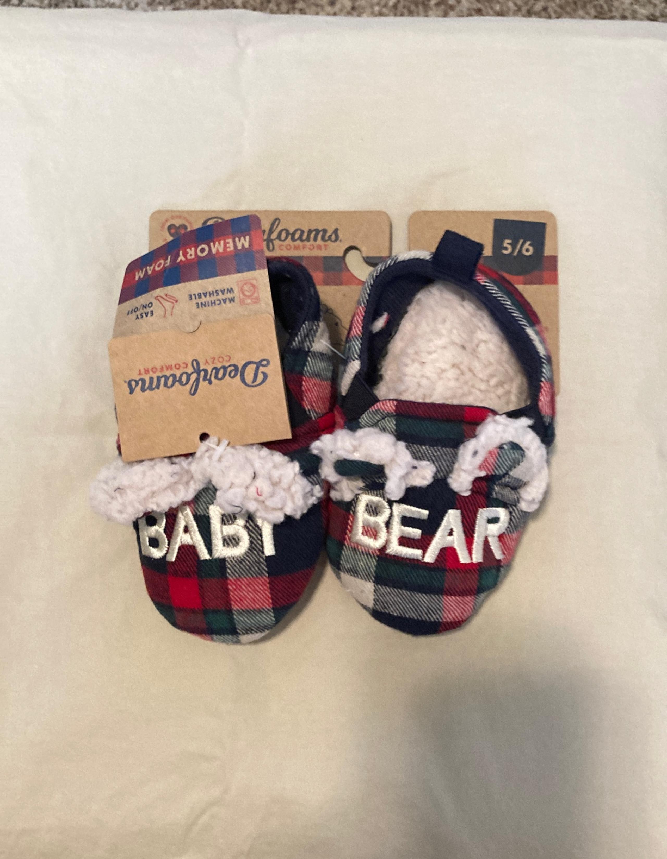 Baby Bear Slippers, size 5/6