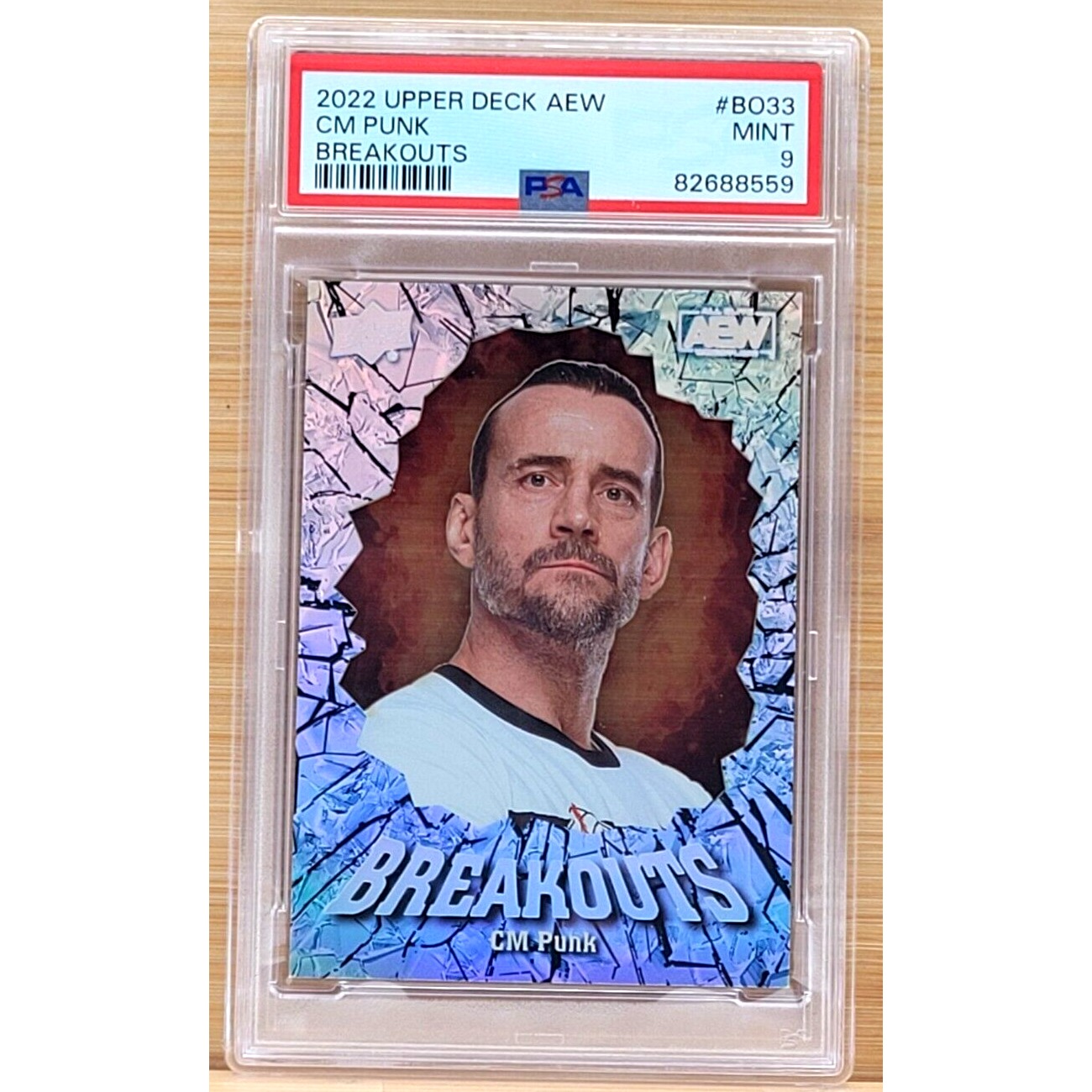 2022 UPPER DECK AEW CM PUNK BREAKOUTS PSA 9 WWE AEW