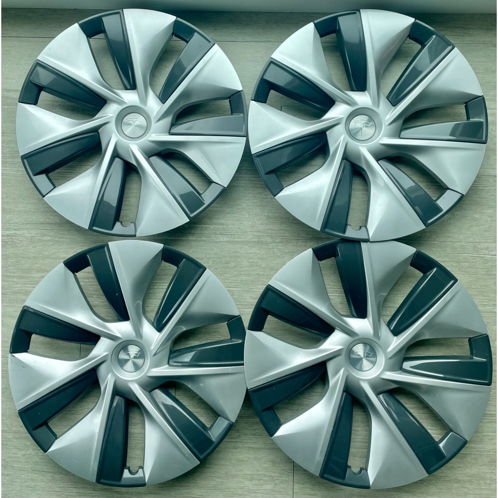 Tesla Model Y/3 1044235 Gemini Wheel Cover Hubcap 19 For 2020-24 SET OF 4