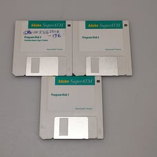 APPLE MAC MACINTOSH ADOBE SUPERATM VINTAGE 1992 3.5 FLOPPY DISKS SOFTWARE OEM
