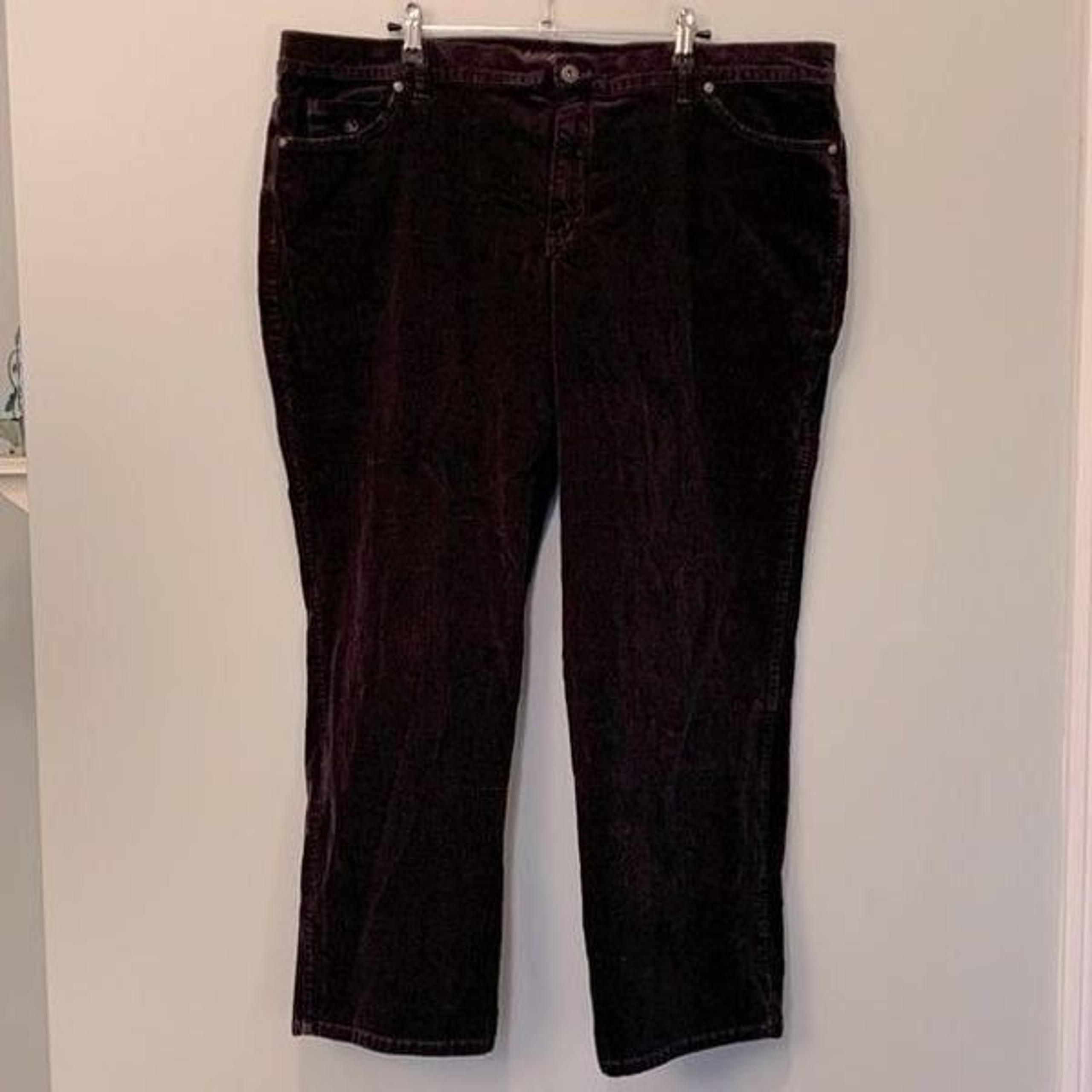 Gloria Vanderbilt Charcoal Corduroys