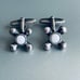 Antique Germany Sterling Silver Cross Faucet Handle Top Cufflinks Cuff Links VTG