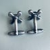 Antique Germany Sterling Silver Cross Faucet Handle Top Cufflinks Cuff Links VTG