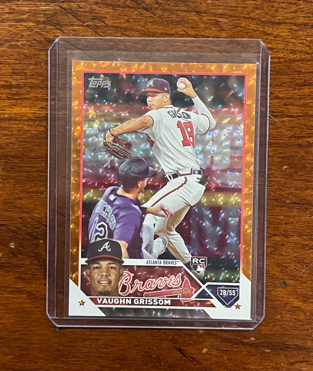 2023 Topps Series 1 Orange Foil /299 Vaughn Grissom 275 Rookie RC Braves Red Sox