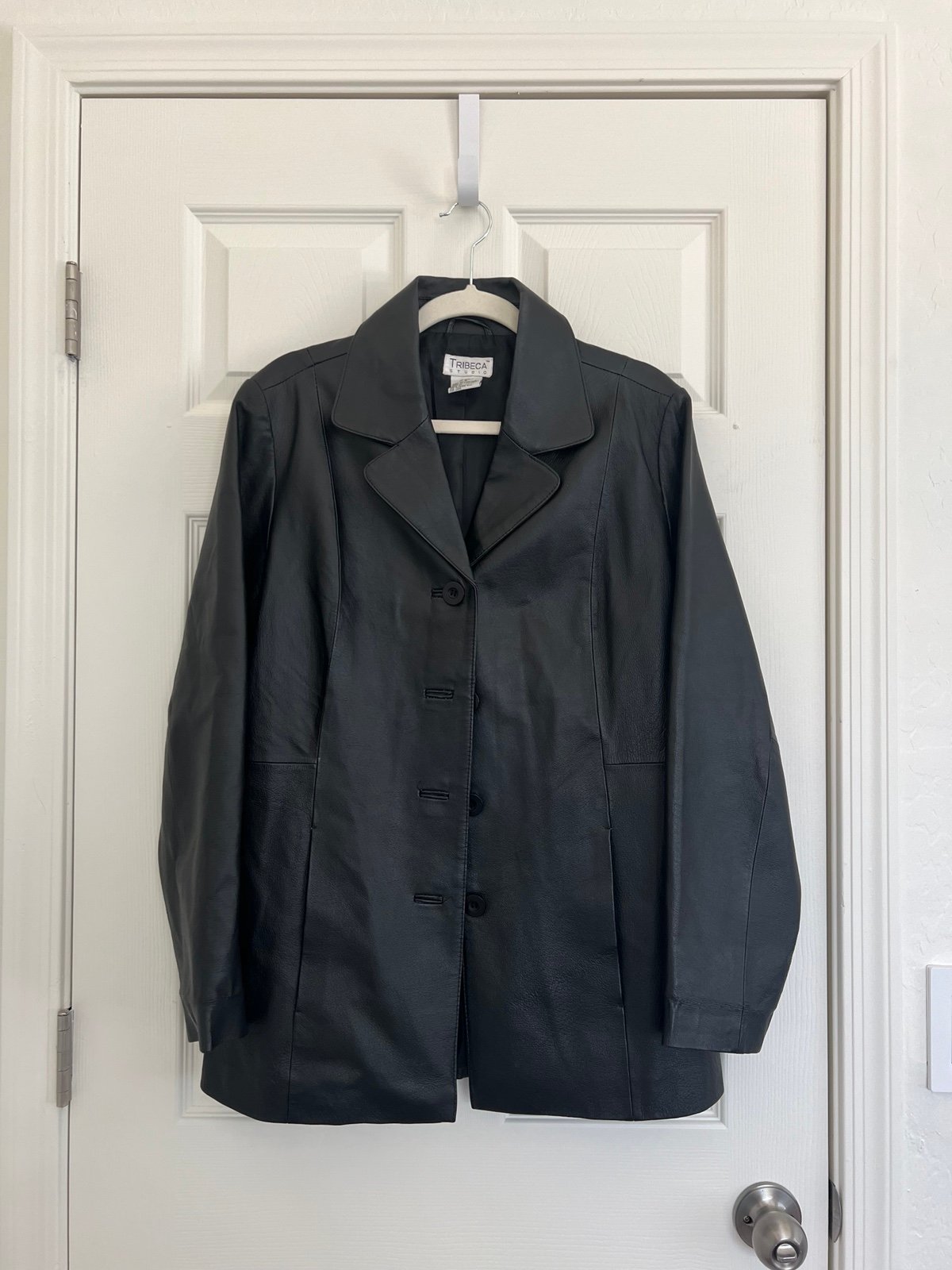 Tribeca studio Black Leather Jacket M