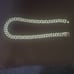 12mm mixed stone diamond cuban necklace 16 gold