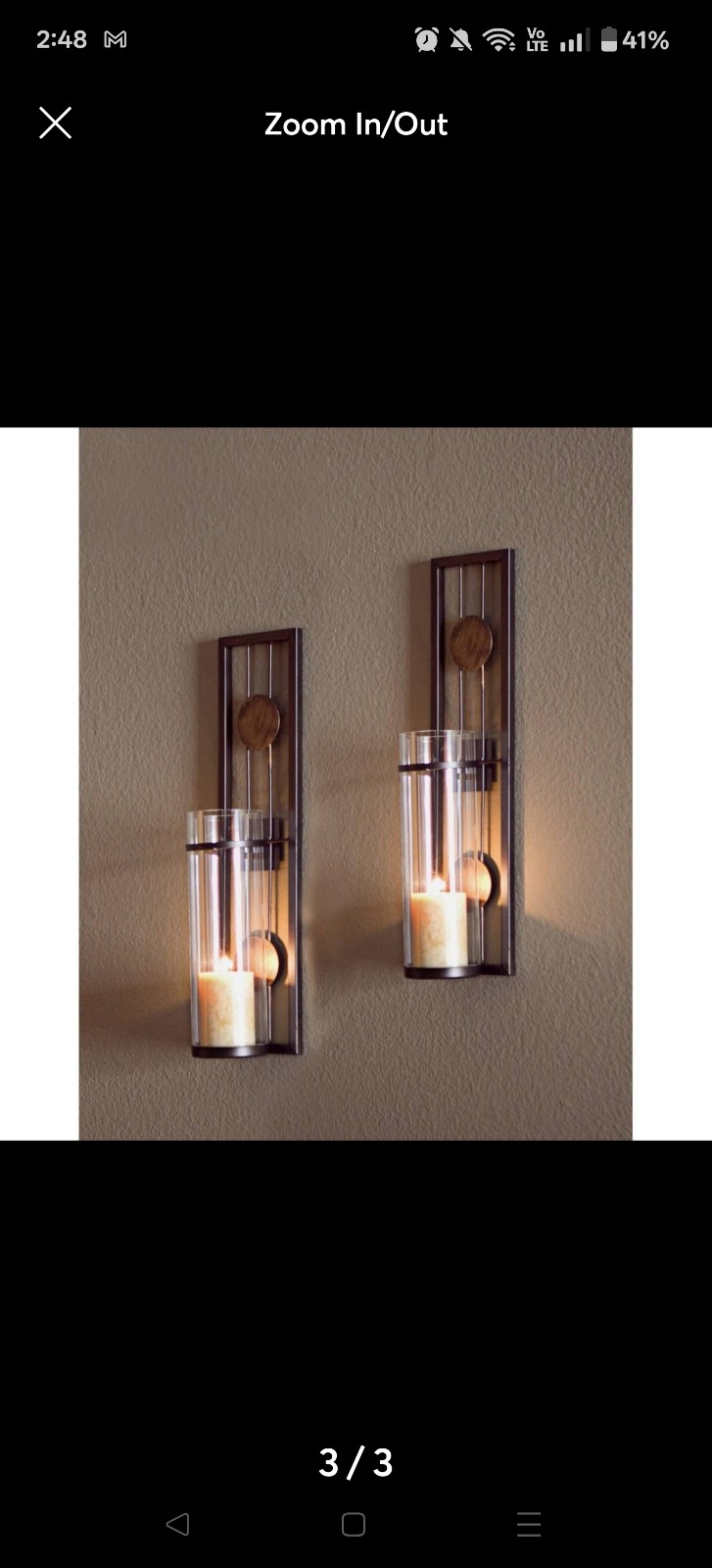 Wall Sconces (6 total)
