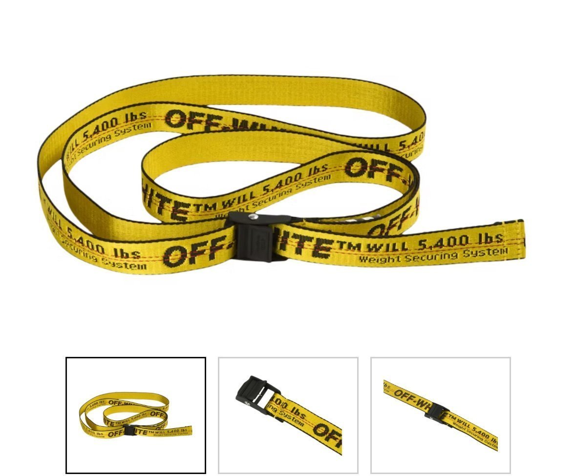 Off white mini industrial belt