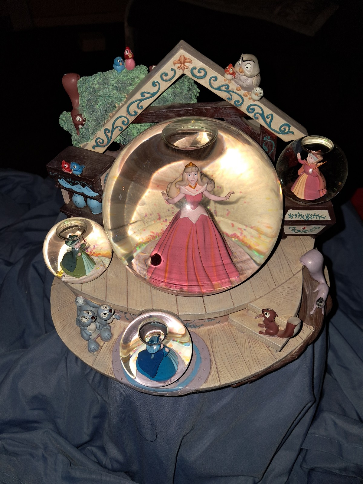 Disney Sleeping Beauty Music Snow Globe with multiple gloves Disney Direct