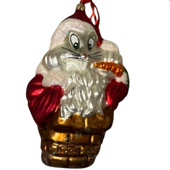 Vintage Christopher Radko Santa Bugs Bugs Bunny Chimney Warner Bros ornament