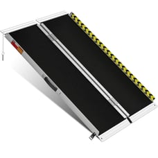 Portable Wheelchair Ramp 4FT, Non-Slip Aluminum Folding Handicap Ramp