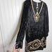 Uncle Frank Women's Black Ivy Medallion Crewel Embroidered Dress Size XS Boho