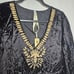 Uncle Frank Women's Black Ivy Medallion Crewel Embroidered Dress Size XS Boho