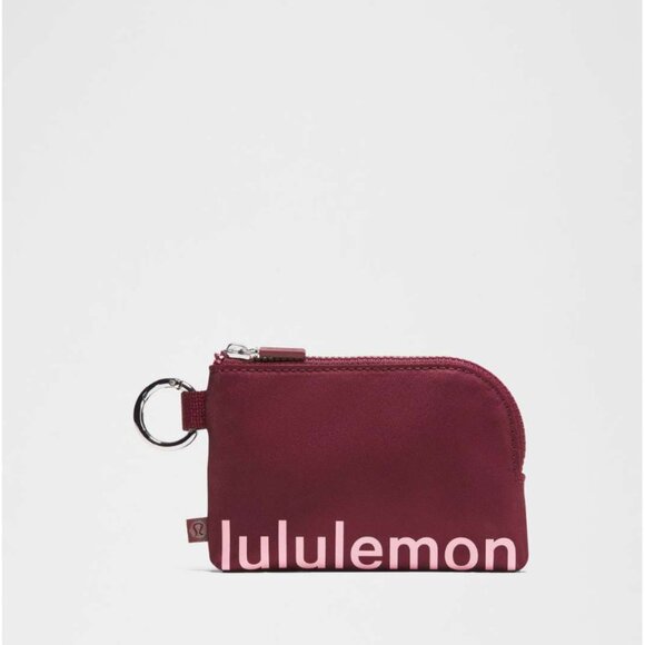 Lululemon Clippable Card Pouch Deep Luxe / Pink Tide (NWT)