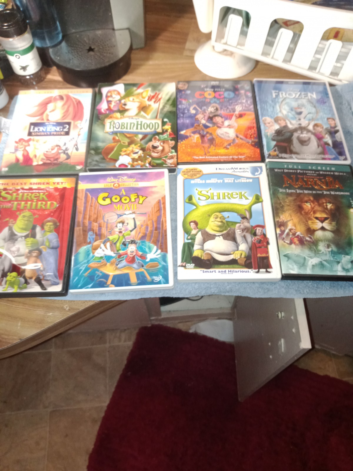 8 Disney childrens DVDs lot,shipping included in price
