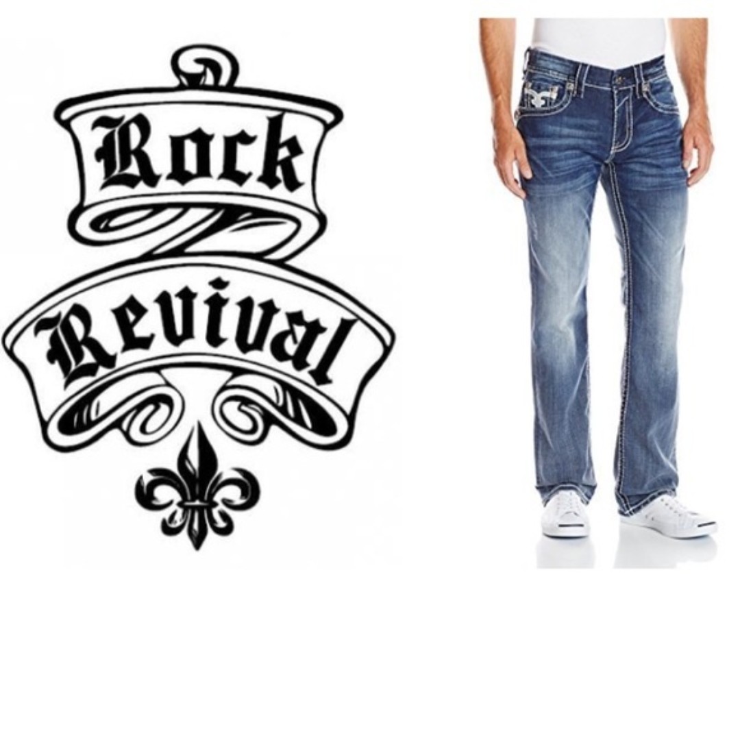 ROCK REVIVAL Norton Straight mens jeans size 40