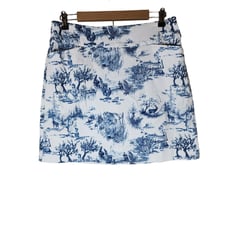 SWING CONTROL Blue White Farm Outdoors Print Sporty Active Golf Skort SZ 12
