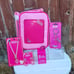 Barbie Allover Print Pin Display Crossbody Bag set B